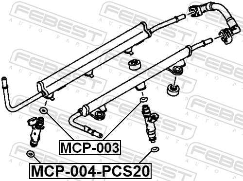MCP004PCS20 Febest Кільце інжектора