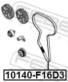 10140F16D3 Febest Ремінь двигуна
