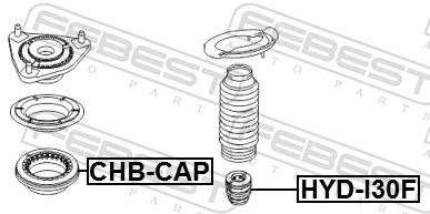 HYDI30F Febest Буфер-відбійник амортизатора переднього