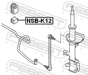 NSBK12 Febest Втулка стабілізатора переднього