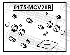 0175MCV20R Febest Ремкомплект заднього гальмівного супорта