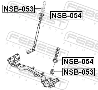 NSB053 Febest Відбійник задньої ресори