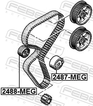 2488MEG Febest Паразитний провідний ролик