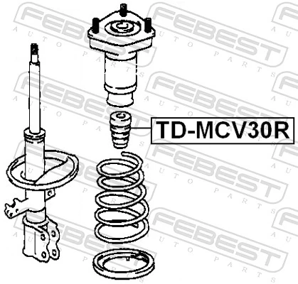 TDMCV30R Febest Буфер заднього амортизатора