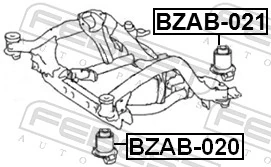 BZAB021 Febest Подушка передньої балки