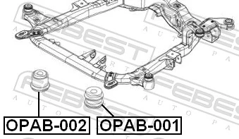 OPAB002 Febest Подушка передньої балки