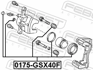 0175GSX40F Febest Ремкомплект гальмівної системи