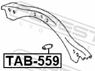 TAB559 Febest Сайлентблок переднього верхнього важеля