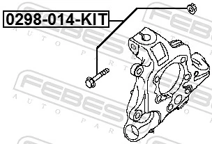 0298014KIT Febest Болт кріплення заднього розвального важеля, внутрішній