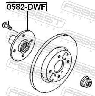 0582DWF Febest Маточина (передня)