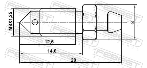 MR249213 Chrysler Штуцер прокачування супорту гальмівного, переднього
