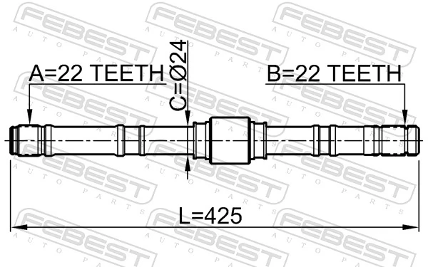 0212P10LH Febest Привід лівий