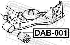 DAB001 Febest Сайлентблок балки моста
