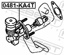 0481KA4T Febest Циліндр зчеплення, головний