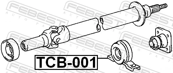 TCB001 Febest Підвісний підшипник карданного валу