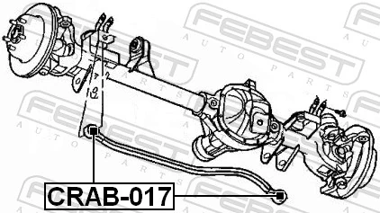 CRAB017 Febest Сайлентблок тяги поперечної, задньої підвіски