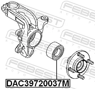 DAC39720037M Febest Підшипник маточини передньої