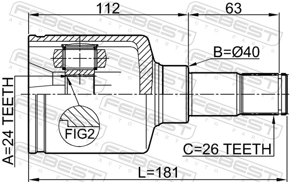 Купити BB2832 Posterparts Граната внутрішня, передня, ліва