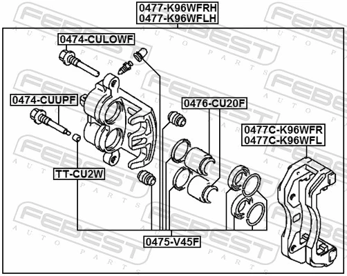 Купити RK69870 Goodrem Ремкомплект переднього супорту