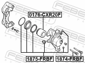 Ремкомплект супорту гальмівного переднього Goodrem RK62850 ціна, від 6.09 USD