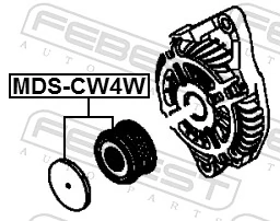 MDSCW4W Febest Обгонна муфта генератора