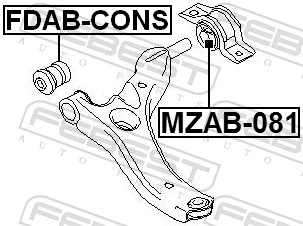 FDABCONS Febest Сайлентблок переднього нижнього важеля