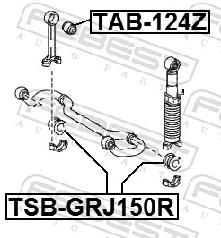 TSBGRJ150R Febest Прокладка стабільзатора заднього