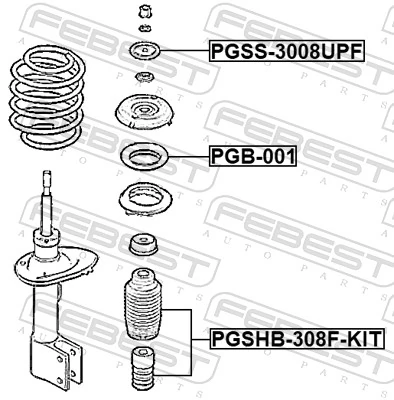 PGSS3008UPF Febest Кріплення переднього амортизатора