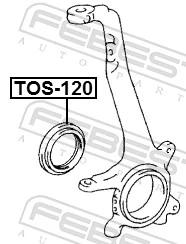 TOS120 Febest Сальник передньої маточини