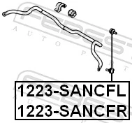 1223SANCFR Febest Солдатик стабілізатора, переднього, правий