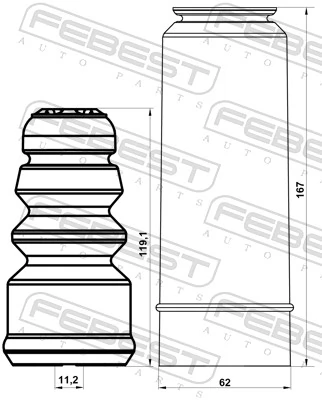 Буфер амортизатора заднього на Audi A4 B7 8EC