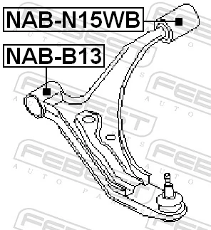 NABN15WB Febest Сайлентблок переднього нижнього важеля
