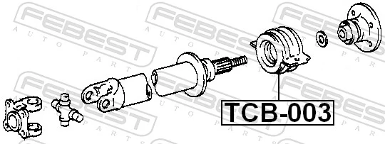 TCB003 Febest Підвісний підшипник карданного валу