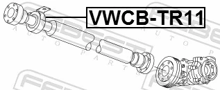 VWCBTR11 Febest Підвісний підшипник карданного валу