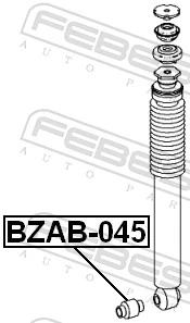 BZAB045 Febest Сайлентблок амортизатора заднього