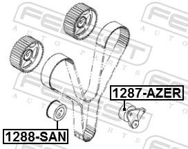 1287AZER Febest Ролик натягувач