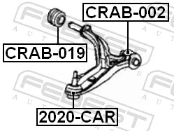 CRAB019 Febest Сайлентблок переднього нижнього важеля