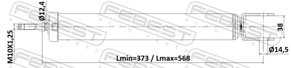 12650756R Febest Амортизатори задні
