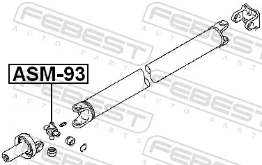 ASM93 Febest Хрестовина карданного валу
