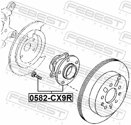 0582CX9R Febest Маточина задня