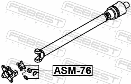 ASM76 Febest Хрестовина карданного валу, переднього