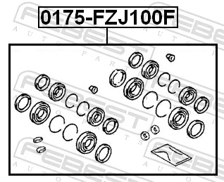 0175FZJ100F Febest Ремкомплект гальмівної системи