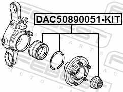 DAC50890051KIT Febest Підшипник ступиці задньої