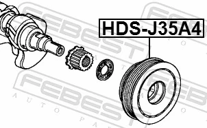 HDSJ35A4 Febest Демпфер колінвалу