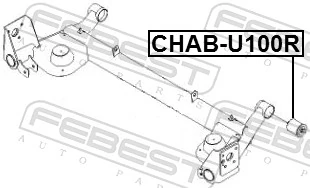 CHABU100R Febest Сайлентблок балки моста