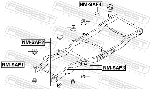 NMSAF1 Febest Кріплення платформи
