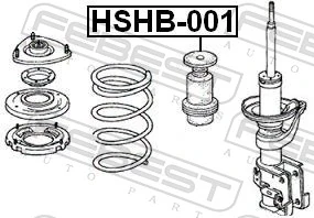 HSHB001 Febest Відбійник + пильовик амортизатора переднього