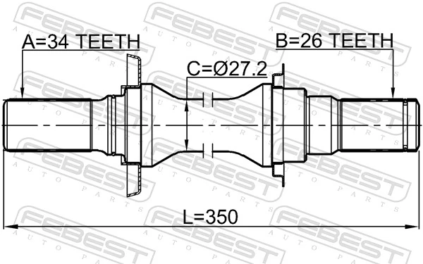 1012V200ATRH Febest Промвал