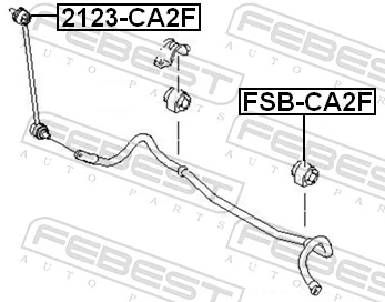 FSBCA2F Febest Втулка стабілізатора переднього