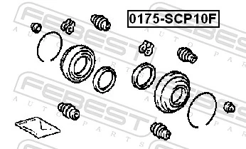 0175SCP10F Febest Ремкомплект гальмівної системи